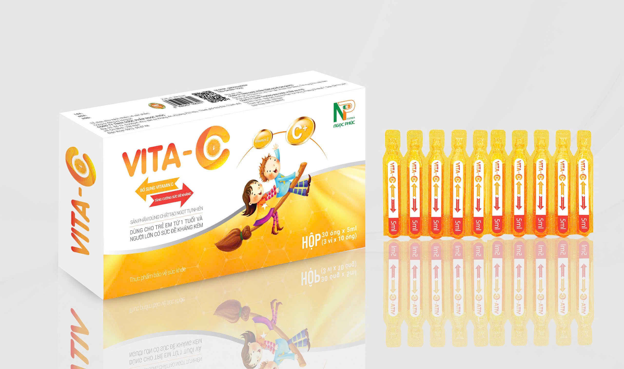 Vita - C (Hộp 3 vỉ x 10 ống x 5ml) - Bổ sung Vitamin C, Tăng cường sức đề kháng